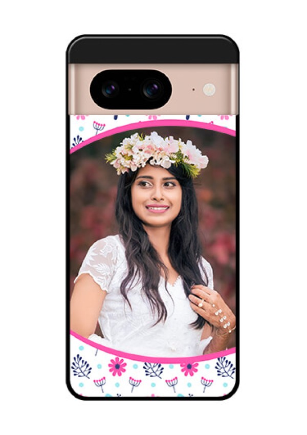 Google Pixel 8 5G Custom Glass Phone Case - Colorful Flower Design