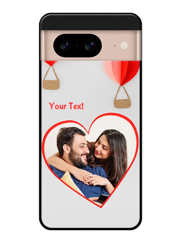 Custom Google Pixel 8 5G Custom Glass Phone Case - Parachute Love Design