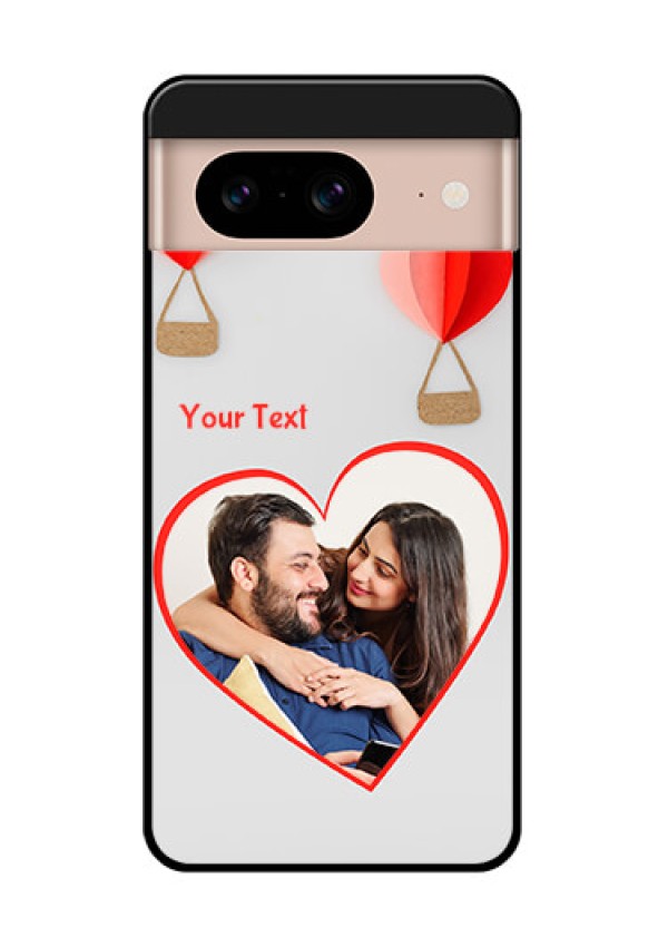 Google Pixel 8 5G Custom Glass Phone Case - Parachute Love Design