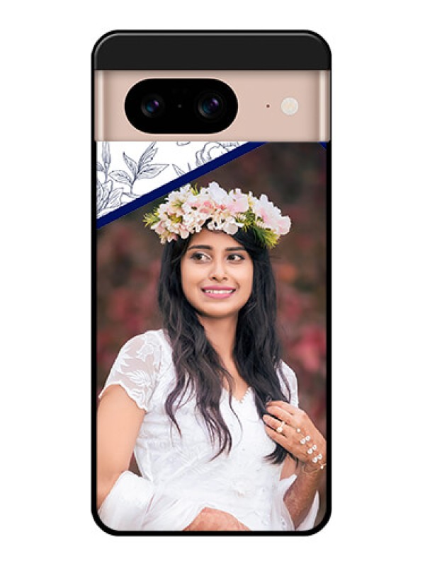 Custom Google Pixel 8 5G Custom Glass Phone Case - Classy Floral Design