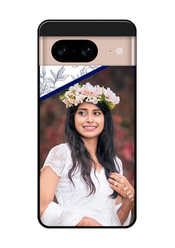 Google Pixel 8 5G Custom Glass Phone Case - Classy Floral Design