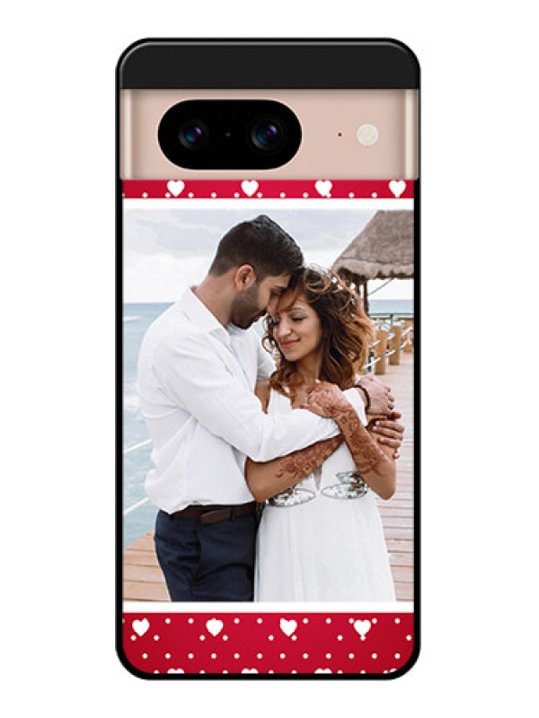 Custom Google Pixel 8 5G Custom Glass Phone Case - Hearts Mobile Case Design