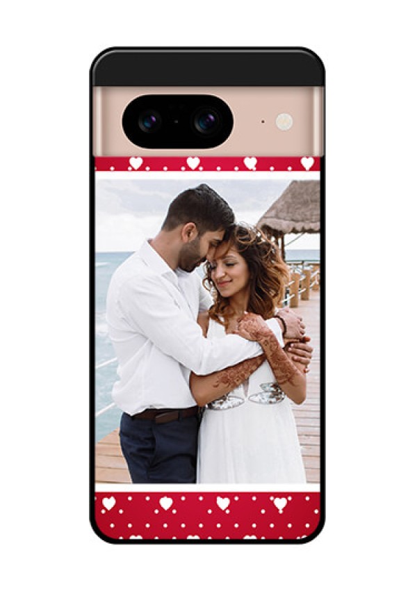 Google Pixel 8 5G Custom Glass Phone Case - Hearts Mobile Case Design
