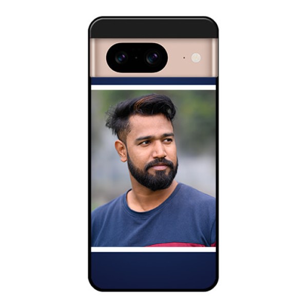 Google Pixel 8 5G Custom Glass Phone Case - Simple Royal Blue Design