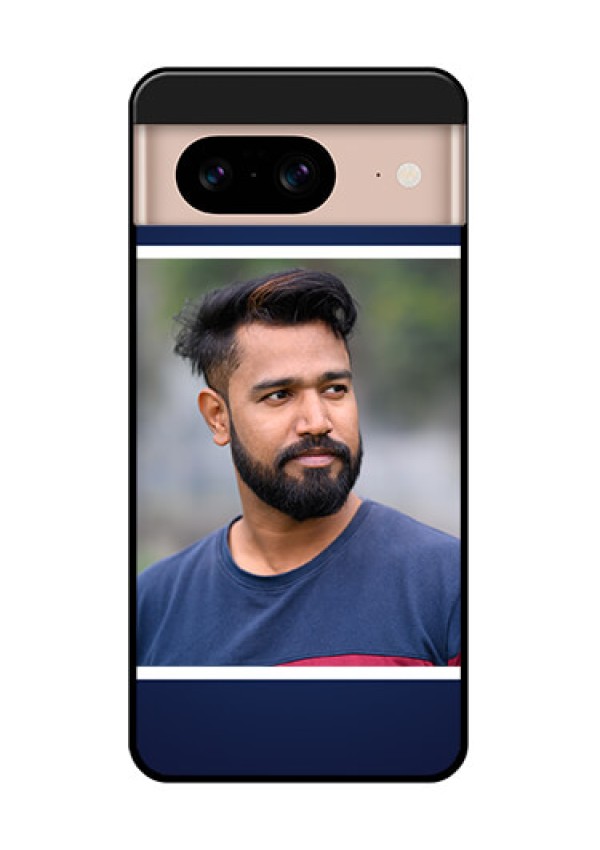Google Pixel 8 5G Custom Glass Phone Case - Simple Royal Blue Design