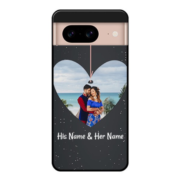 Google Pixel 8 5G Custom Glass Phone Case - Hanging Heart Design