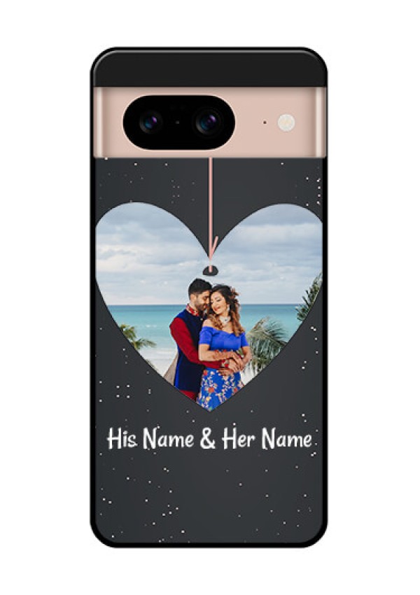 Google Pixel 8 5G Custom Glass Phone Case - Hanging Heart Design
