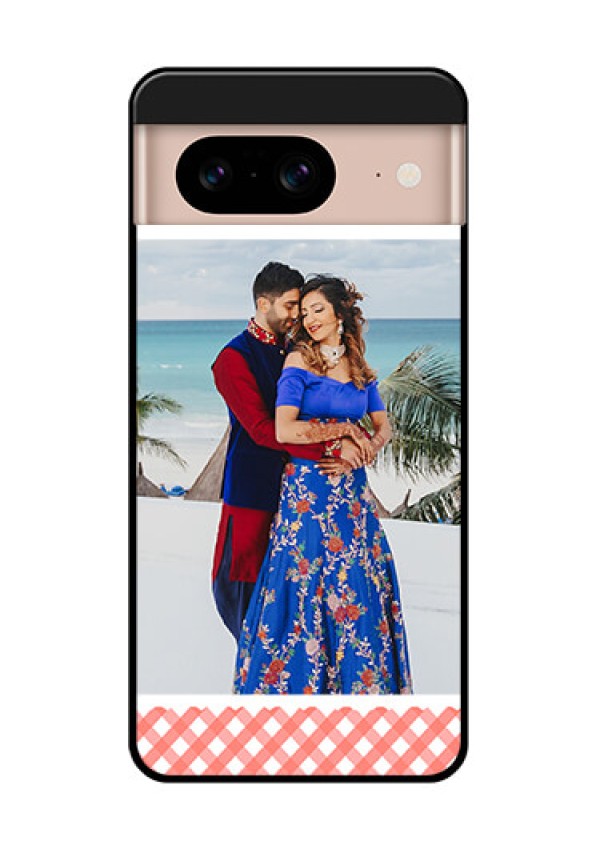 Google Pixel 8 5G Custom Glass Phone Case - Pink Pattern Design