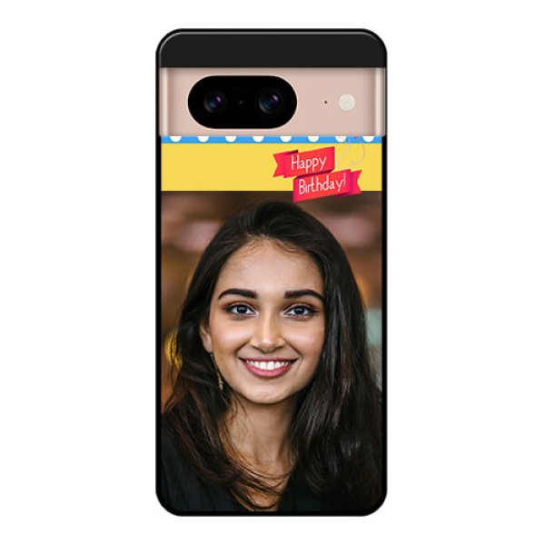 Google Pixel 8 5G Custom Glass Phone Case - Happy Birthday Design