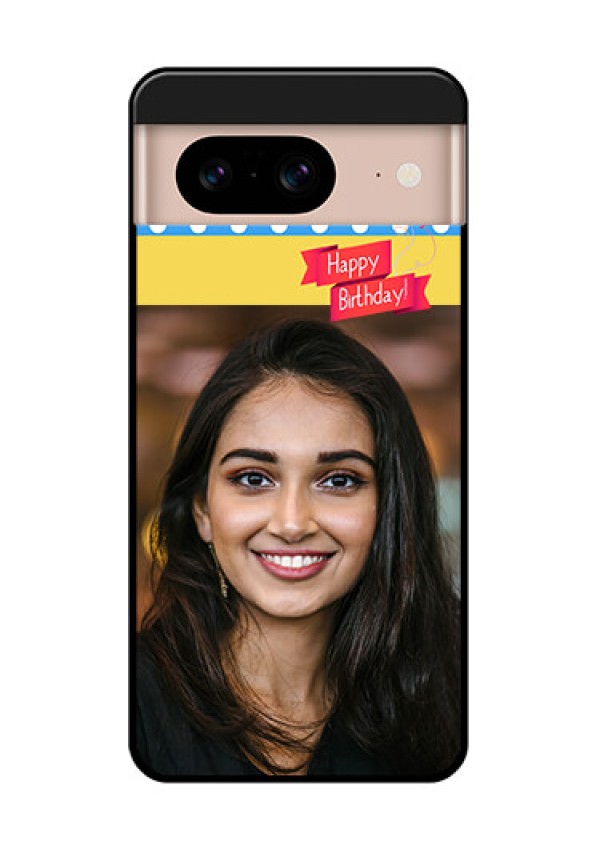 Google Pixel 8 5G Custom Glass Phone Case - Happy Birthday Design