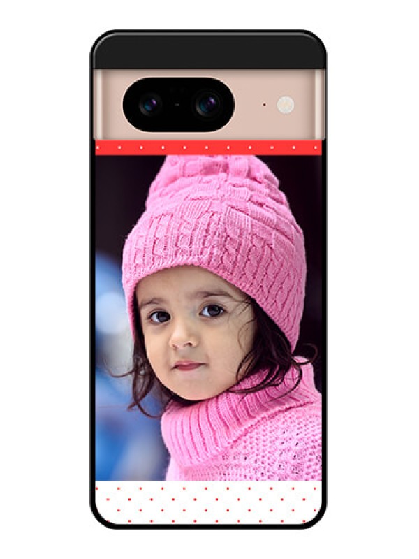 Custom Google Pixel 8 5G Custom Glass Phone Case - Red Pattern Design