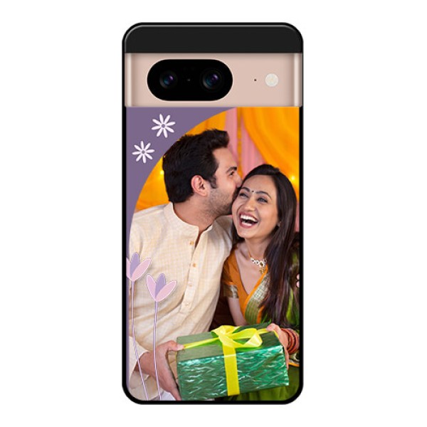 Google Pixel 8 5G Custom Glass Phone Case - Lavender Flowers Design