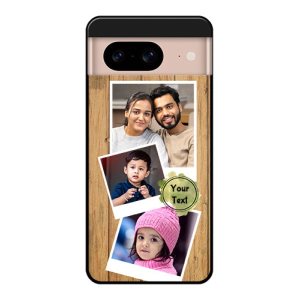 Google Pixel 8 5G Custom Glass Phone Case - Wooden Texture Design