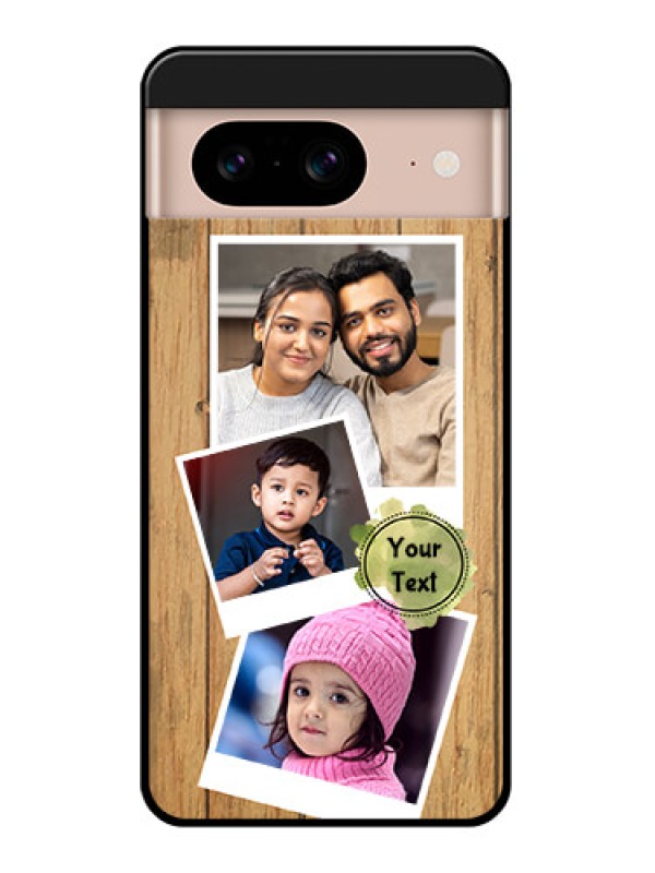 Custom Google Pixel 8 5G Custom Glass Phone Case - Wooden Texture Design