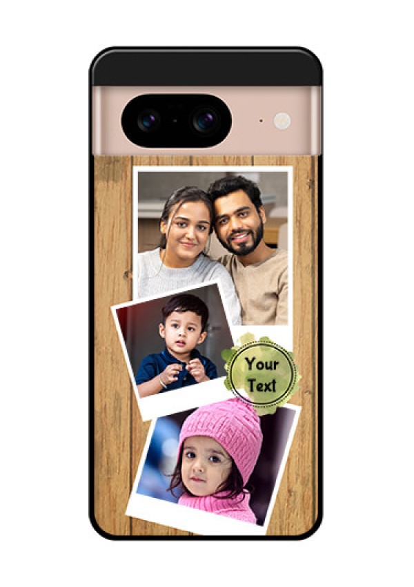 Google Pixel 8 5G Custom Glass Phone Case - Wooden Texture Design