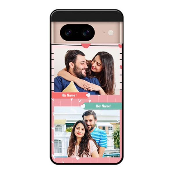 Google Pixel 8 5G Custom Glass Phone Case - Photo With Heart Design