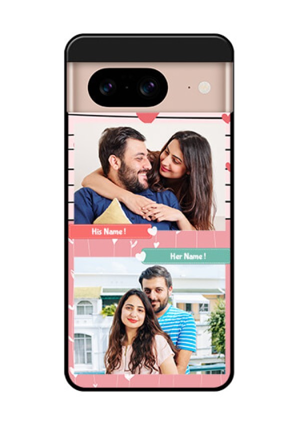 Google Pixel 8 5G Custom Glass Phone Case - Photo With Heart Design