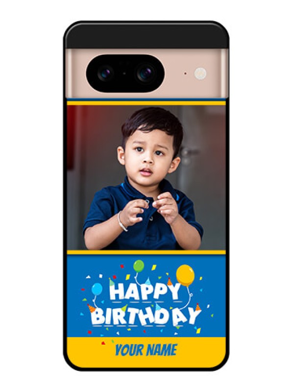 Custom Google Pixel 8 5G Custom Glass Phone Case - Birthday Wishes Design
