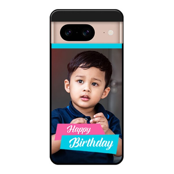 Google Pixel 8 5G Custom Glass Phone Case - Image Holder With 2 Color Design