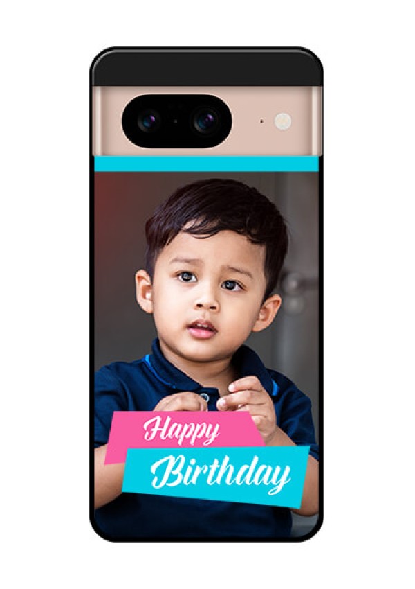 Google Pixel 8 5G Custom Glass Phone Case - Image Holder With 2 Color Design