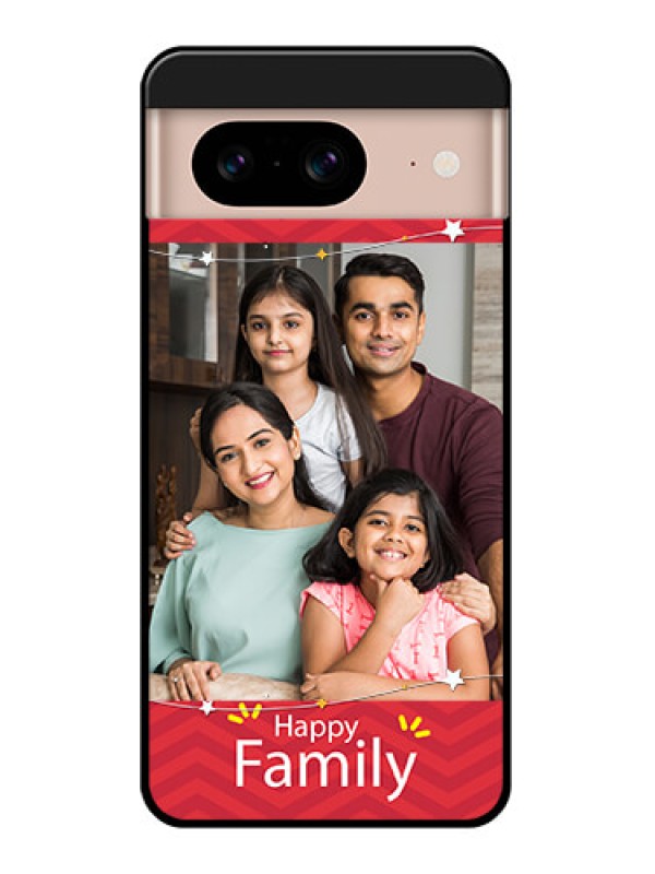 Custom Google Pixel 8 5G Custom Glass Phone Case - Happy Family Design