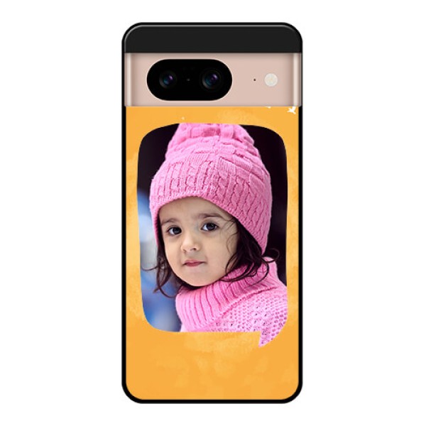 Google Pixel 8 5G Custom Glass Phone Case - Water Color Design With Bird Icons
