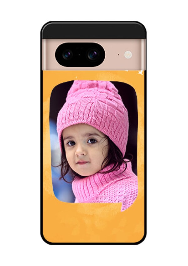 Google Pixel 8 5G Custom Glass Phone Case - Water Color Design With Bird Icons