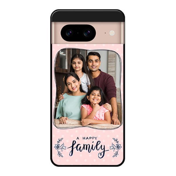 Google Pixel 8 5G Custom Glass Phone Case - Family With Dots Design