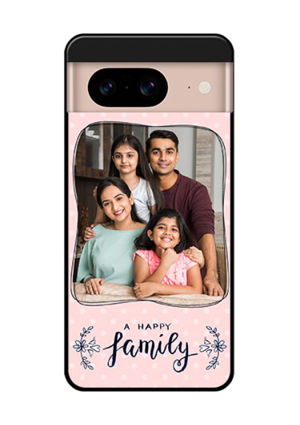 Google Pixel 8 5G Custom Glass Phone Case - Family With Dots Design