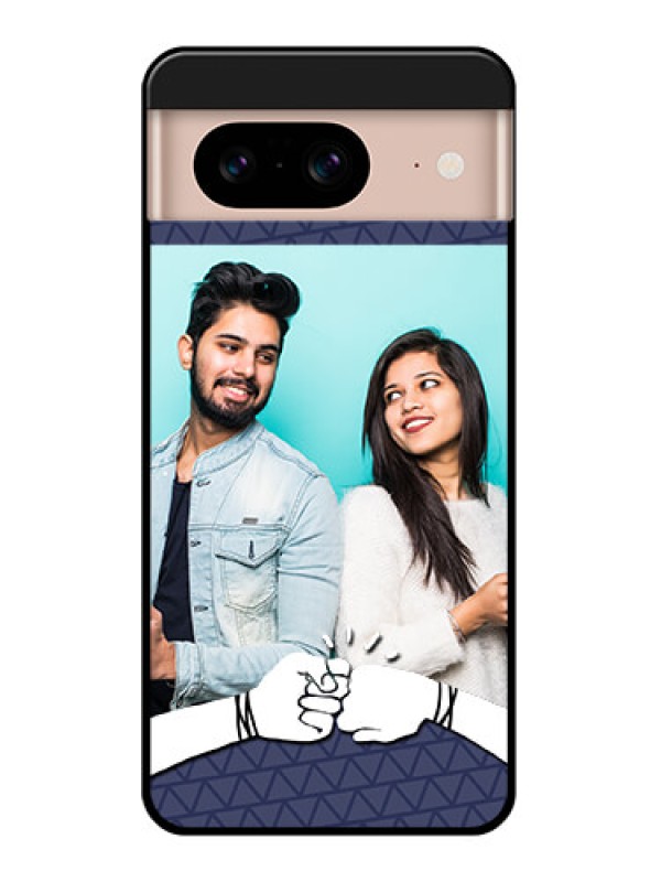 Custom Google Pixel 8 5G Custom Glass Phone Case - With Best Friends Design