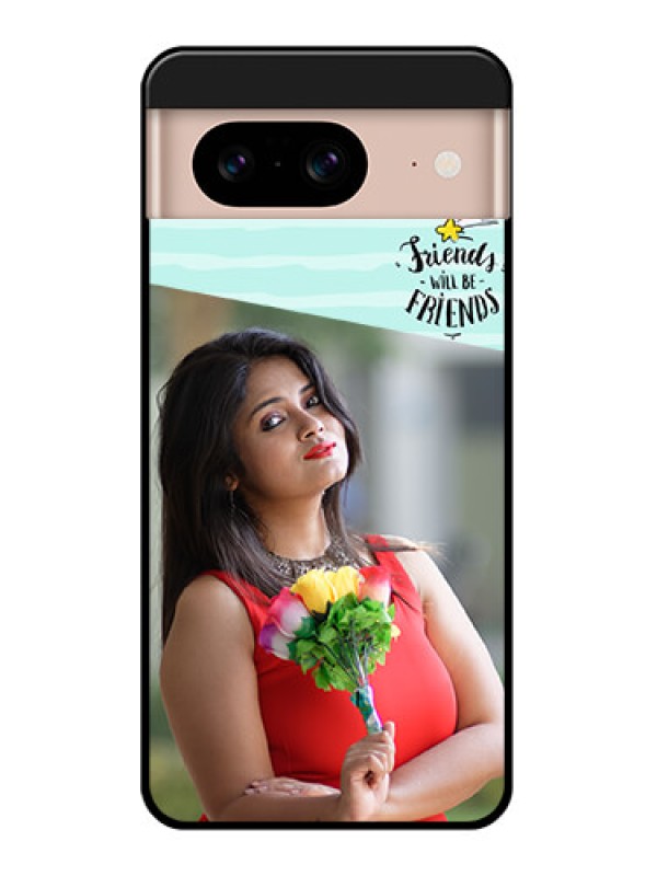 Custom Google Pixel 8 5G Custom Glass Phone Case - Friends Picture Icon Design