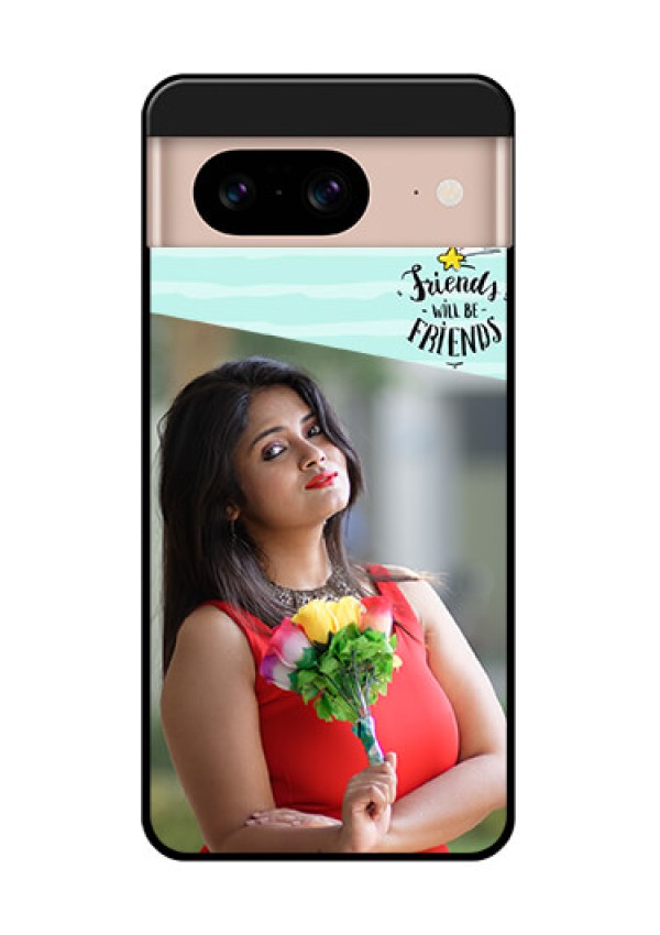 Google Pixel 8 5G Custom Glass Phone Case - Friends Picture Icon Design