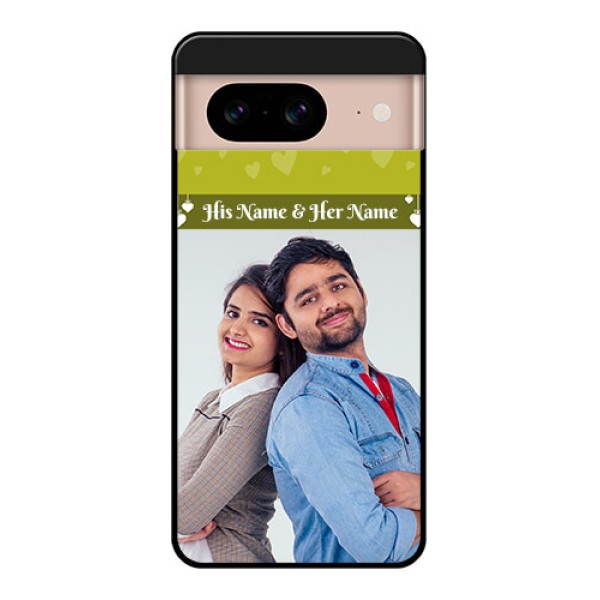Google Pixel 8 5G Custom Glass Phone Case - You and Me Heart Design