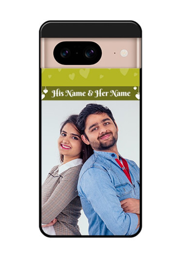 Google Pixel 8 5G Custom Glass Phone Case - You and Me Heart Design