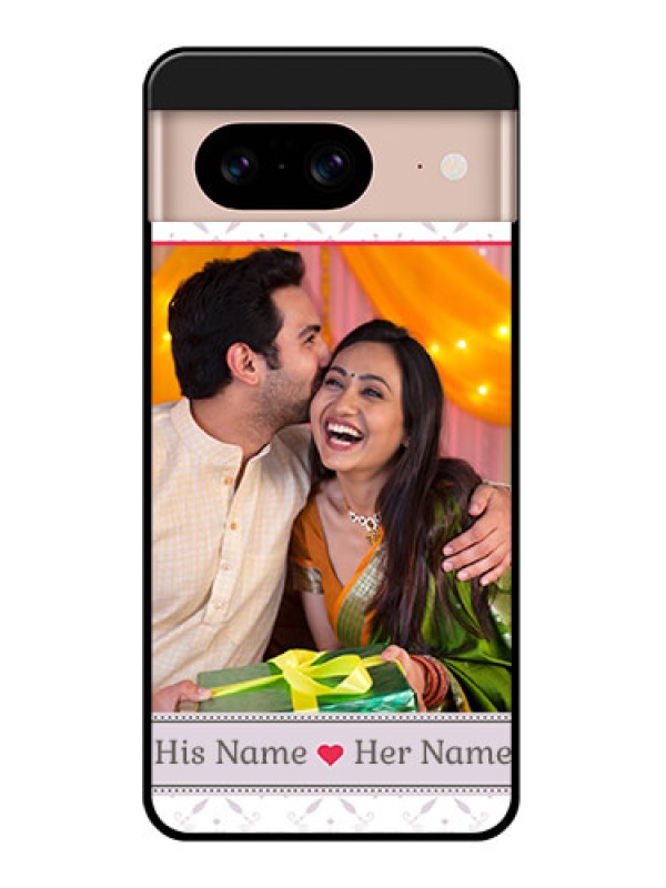 Custom Google Pixel 8 5G Custom Glass Phone Case - With Photo And Ethnic Design