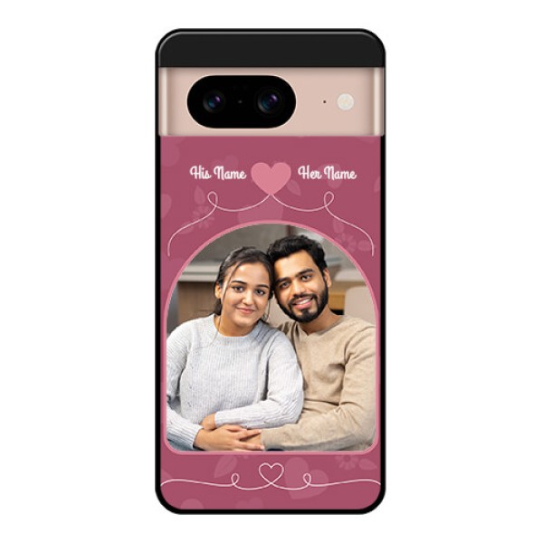 Google Pixel 8 5G Custom Glass Phone Case - Love Floral Design