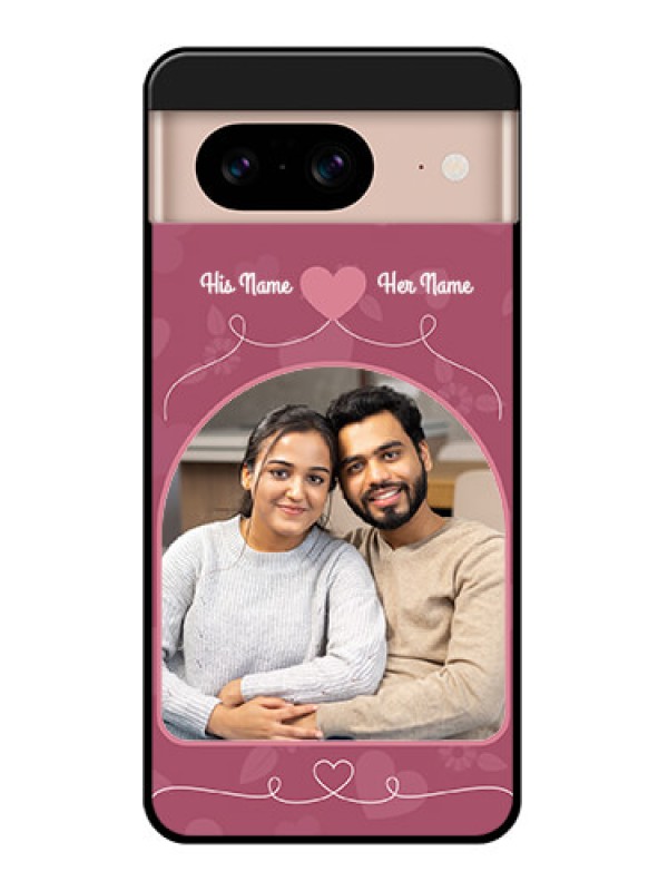 Custom Google Pixel 8 5G Custom Glass Phone Case - Love Floral Design