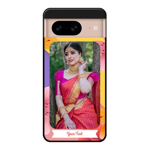 Google Pixel 8 5G Custom Glass Phone Case - 3 Image With Vintage Floral Design