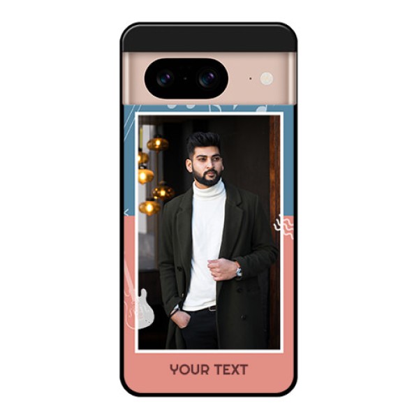 Google Pixel 8 5G Custom Glass Phone Case - With Color Musical Note Design