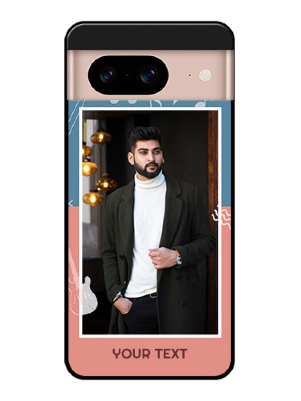 Custom Google Pixel 8 5G Custom Glass Phone Case - With Color Musical Note Design