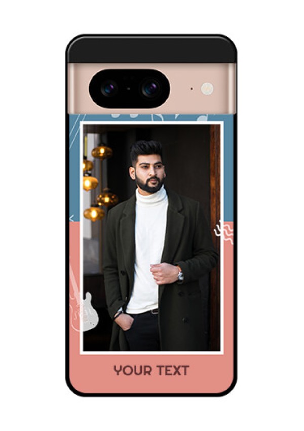 Google Pixel 8 5G Custom Glass Phone Case - With Color Musical Note Design