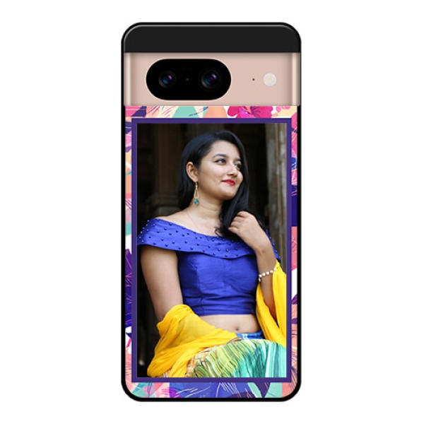 Google Pixel 8 5G Custom Glass Phone Case - Abstract Floral Design