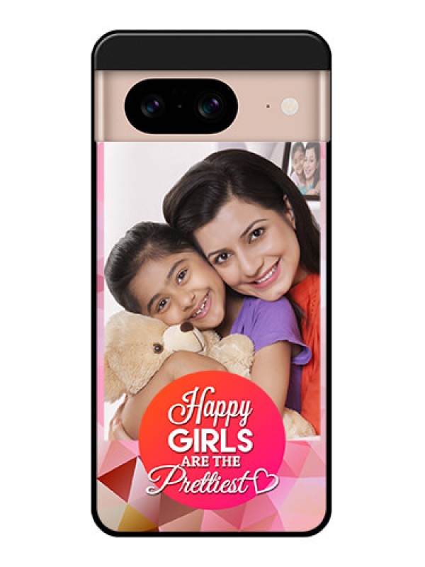 Custom Google Pixel 8 5G Custom Glass Phone Case - Abstract Triangle Design