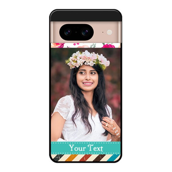 Google Pixel 8 5G Custom Glass Phone Case - Water Colors Floral Design