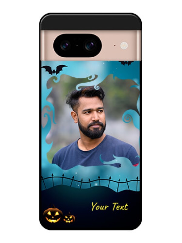 Custom Google Pixel 8 5G Custom Glass Phone Case - Halloween Frame Design