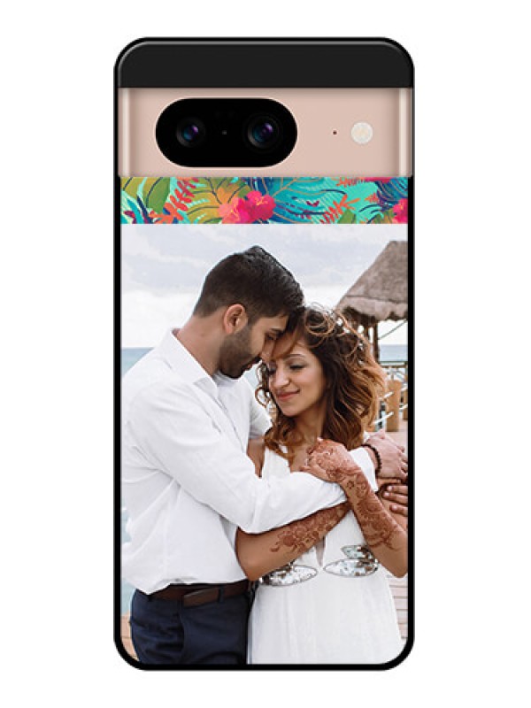 Custom Google Pixel 8 5G Custom Glass Phone Case - Watercolor Floral Design