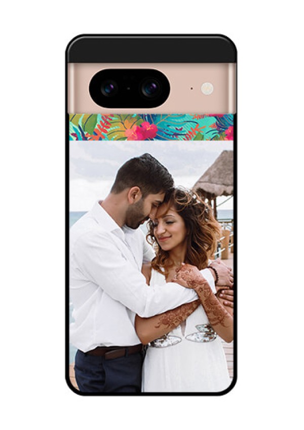Google Pixel 8 5G Custom Glass Phone Case - Watercolor Floral Design
