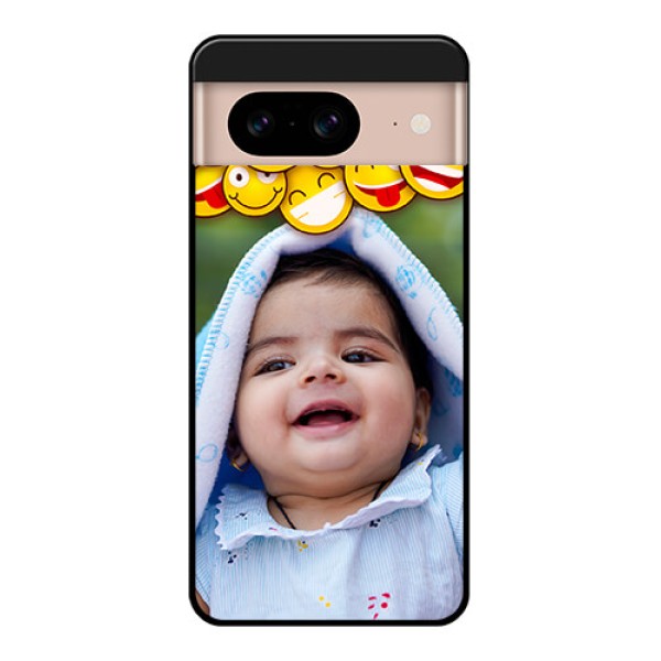 Google Pixel 8 5G Custom Glass Phone Case - With Smiley Emoji Design