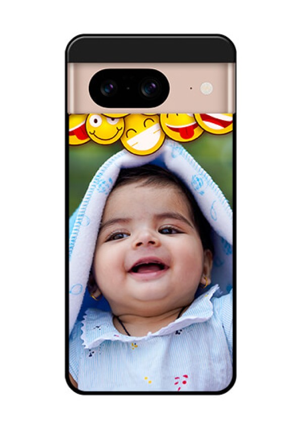Google Pixel 8 5G Custom Glass Phone Case - With Smiley Emoji Design