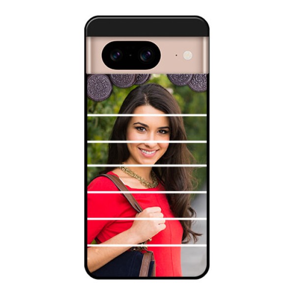 Google Pixel 8 5G Custom Glass Phone Case - With Oreo Biscuit Design